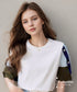 Blocking Puff Sleeve Top